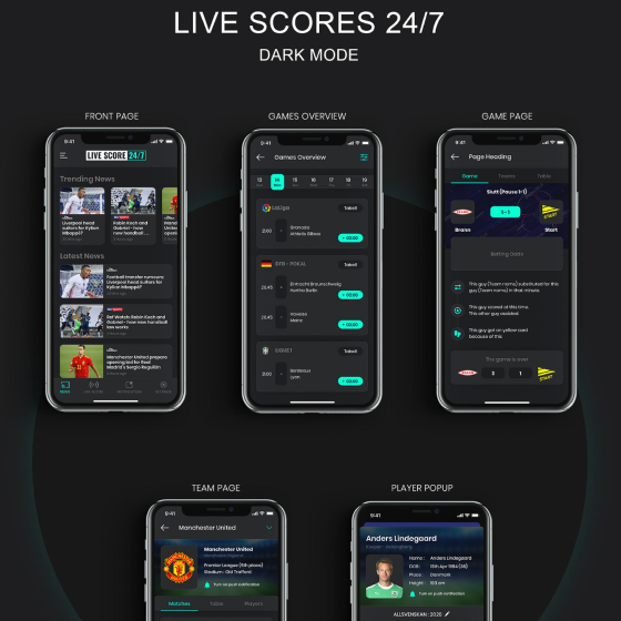 Live Score App UI Kit